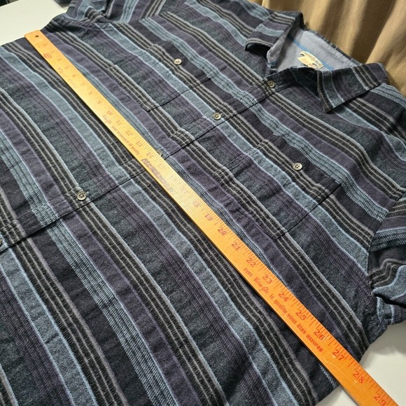 Carbon2Cobalt Men Striped Flannel Button Shirt Size XXLT Fall Layer Outdoor - Picture 8 of 11